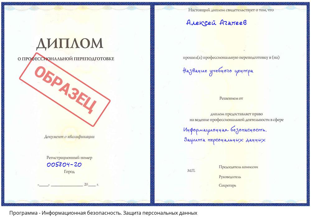 Информационная безопасность. Защита персональных данных Лиски