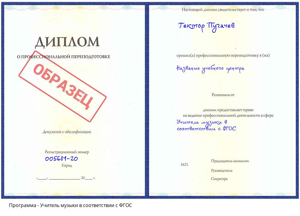 Учитель музыки в соответствии с ФГОС Лиски