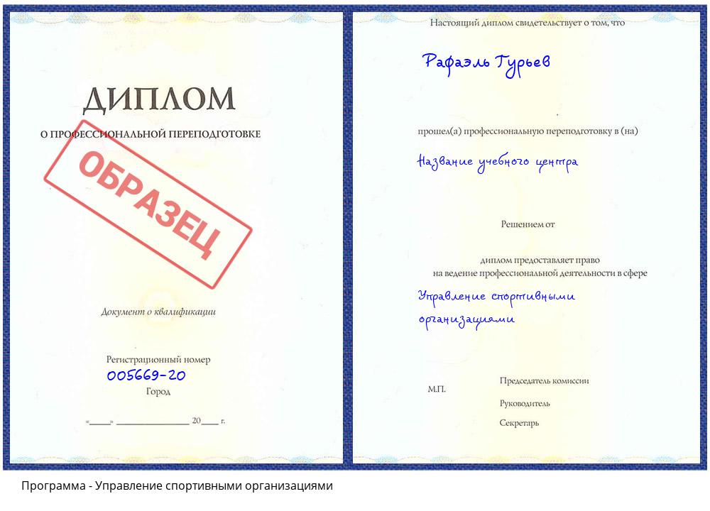 Управление спортивными организациями Лиски