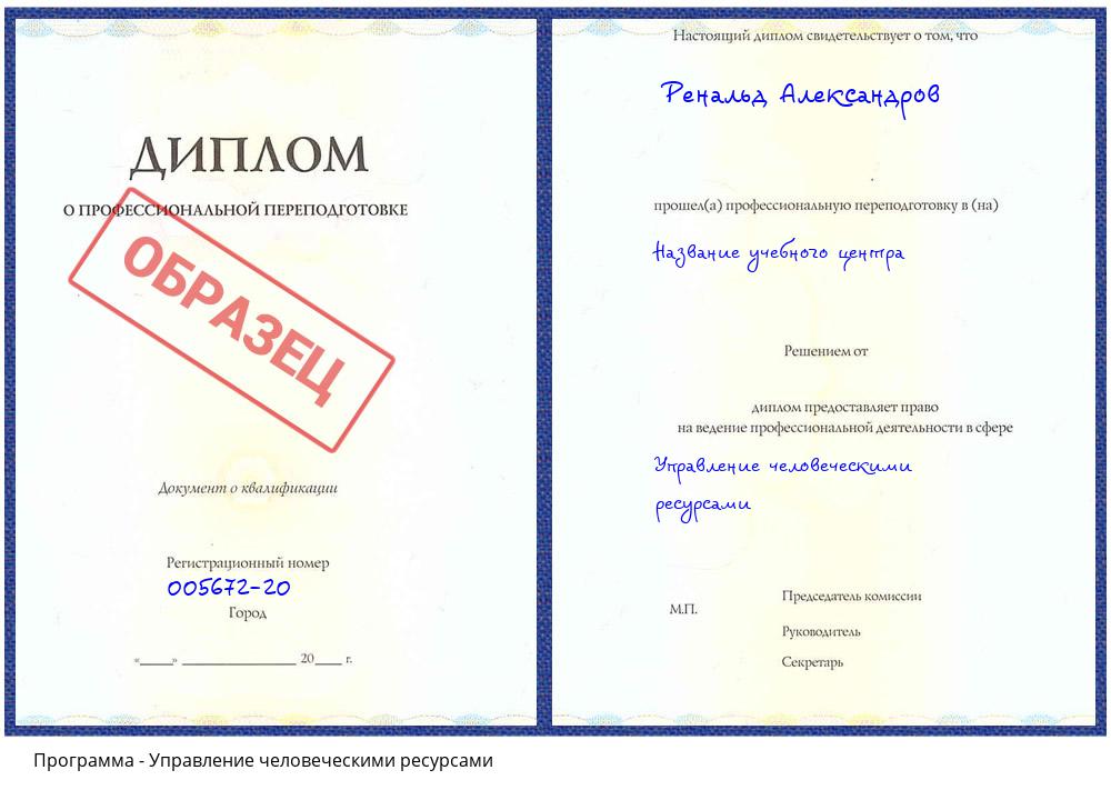 Управление человеческими ресурсами Лиски
