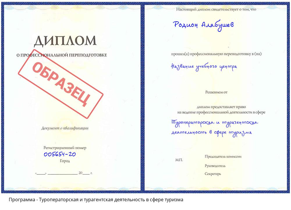 Туроператорская и турагентская деятельность в сфере туризма Лиски